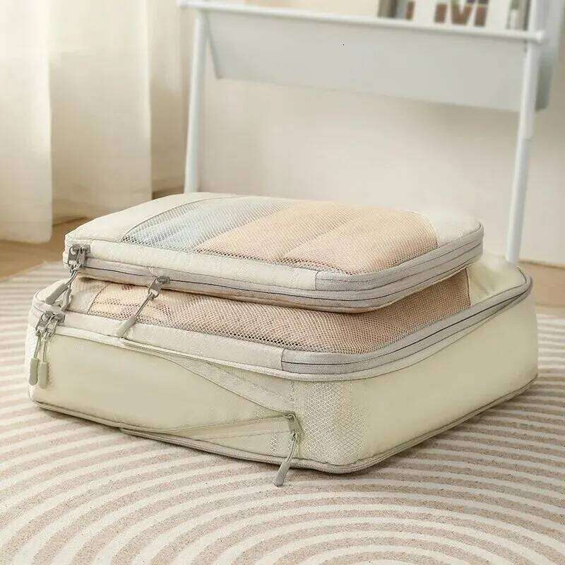 Storage Compressible Packing Cubes Carry on Travel Suitcase Lage Organizer Foldable Waterproof HandbagTravel Bag