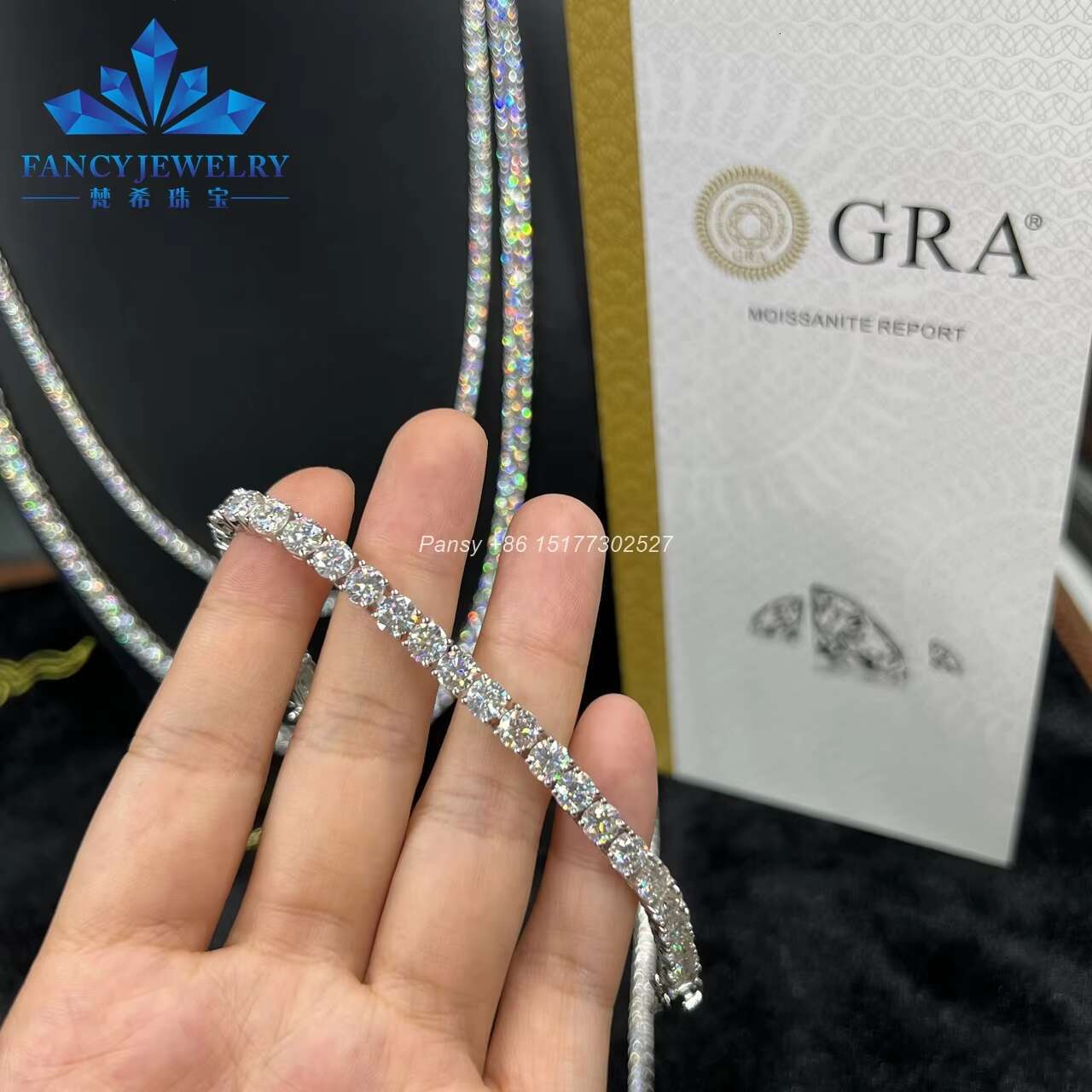 RTS Cheapest Price Cuban Hip Hop Chain D Quality Moissanite 925 Sterling Silver Chain Diamond Tnnis Chain Necklace Bracelet
