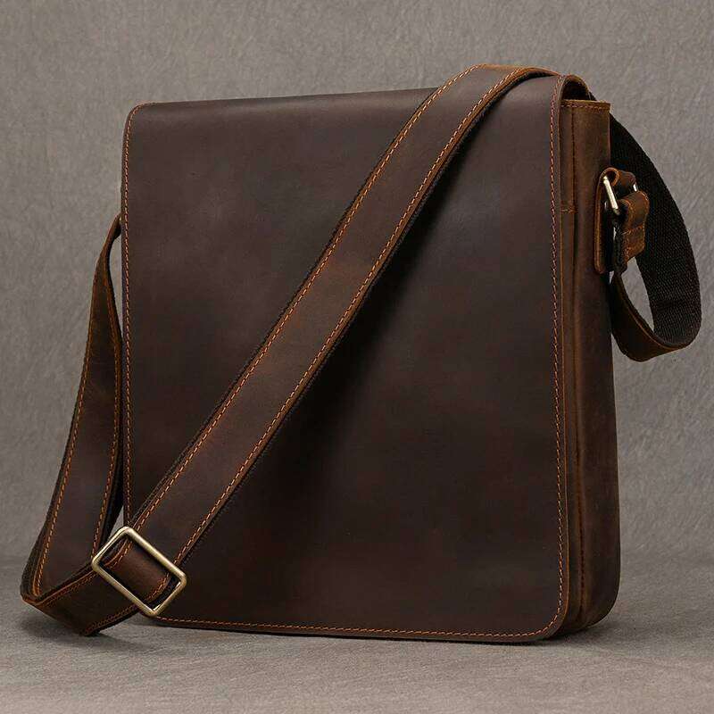 Luxury Designer High Quality Men's Shoulder Bag Genuine Leather Crossbody For Male Messenger Vintage Sling Man Bags 2024