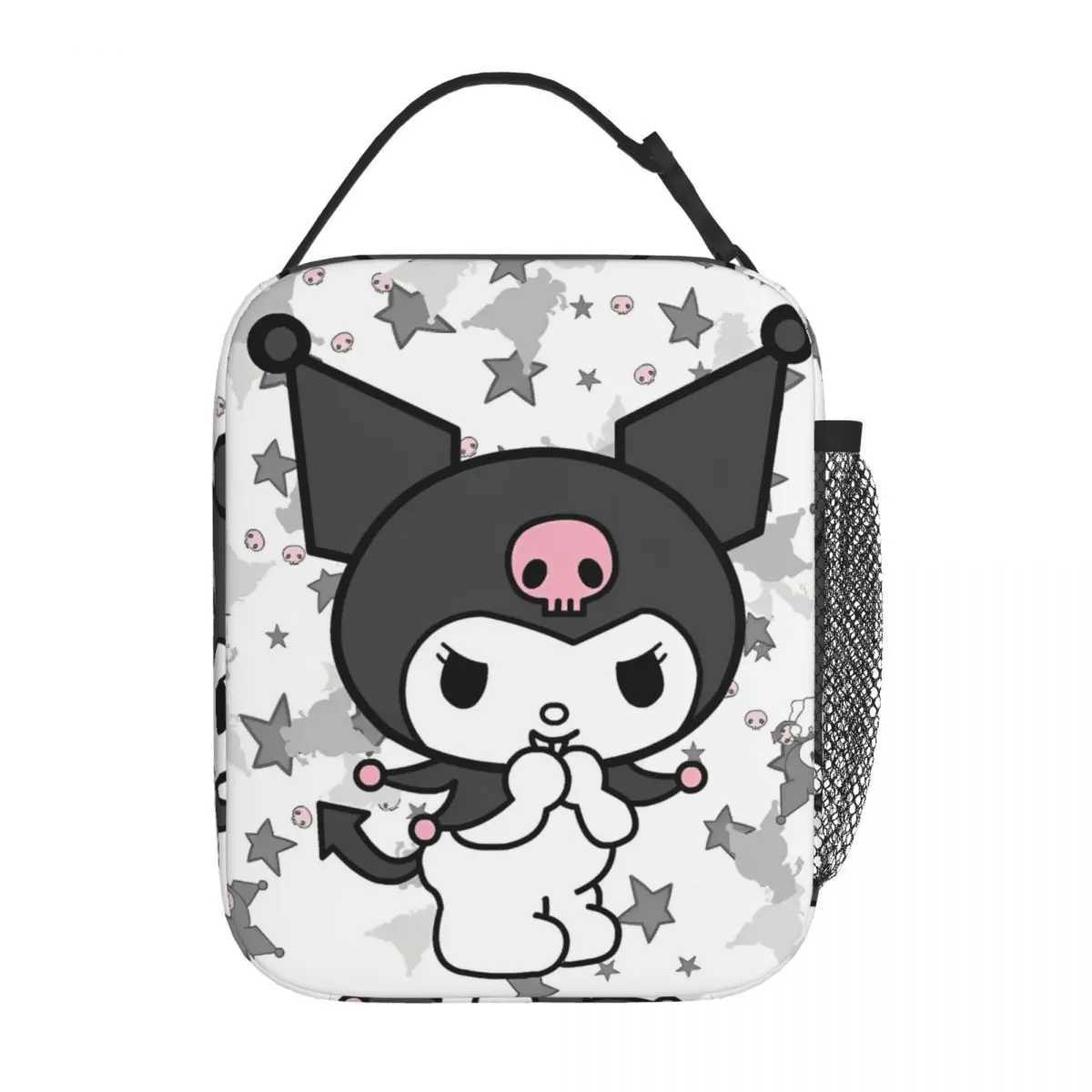 Cartoon Kuromi Insulated Lunch Bags Thermal Bag Lunch Container High Capacity Tote Lunch Box Food Handbags Work Picnic