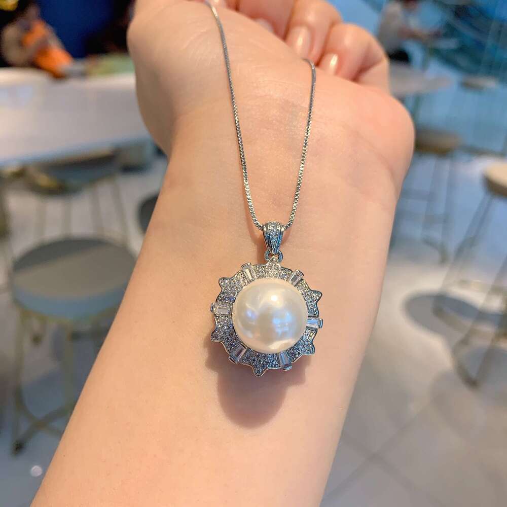 Douyin Live Australian Mother-Of-Pearl Pearl Set Pendant Ring Earrings For Women Fe8