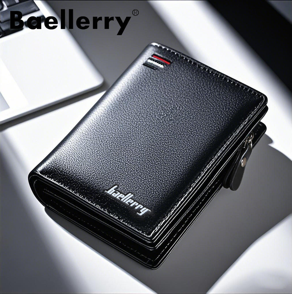 Designer New Short High-end Business Zipper Leather PU Small Wallet Men's Light Luxury Women's Bag