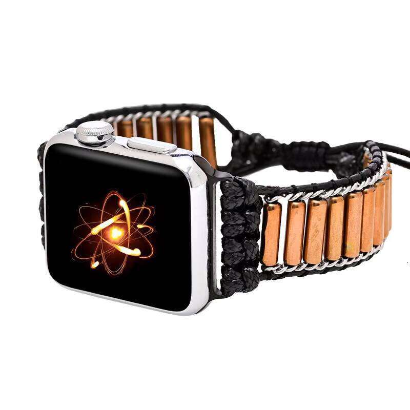 Handmade Women's Cylindrical Copper Tube Chain Watch Strap Bracelet