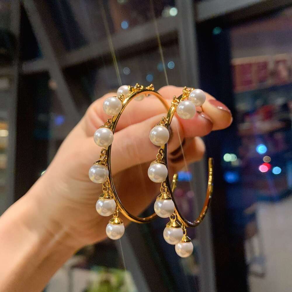 Tiktok Live New Australian Large Pearl For Women Mother-Of-Pearl Earrings 629