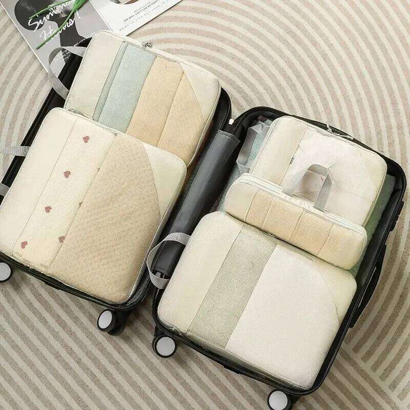 Storage Compressible Packing Cubes Carry on Travel Suitcase Lage Organizer Foldable Waterproof HandbagTravel Bag