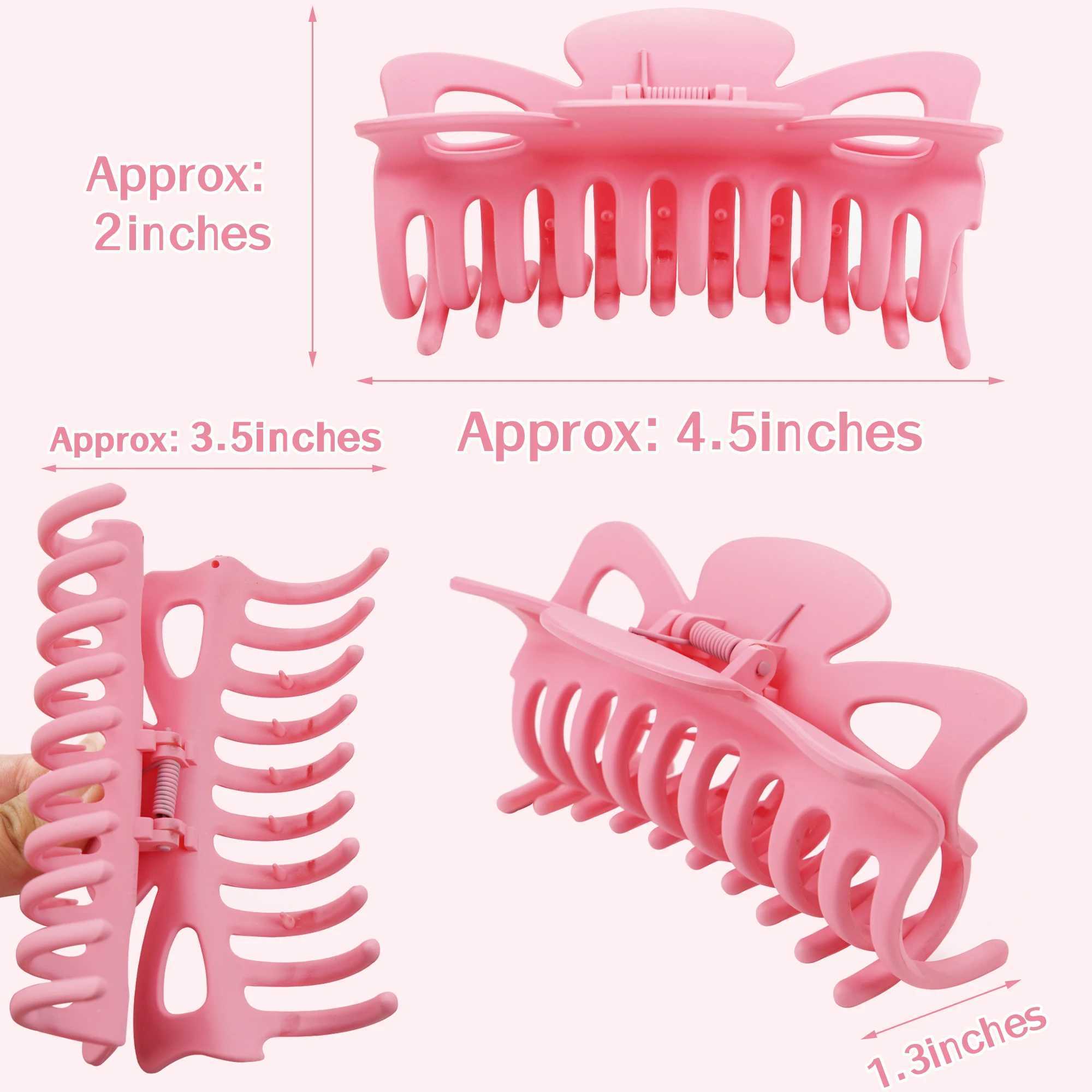 4PCS Hair Claw Clips 4 Inch Non-Slip Large Crab Hairpins for Women Thin Hair Accessories Barrette Girls Gifts for Women Y250707