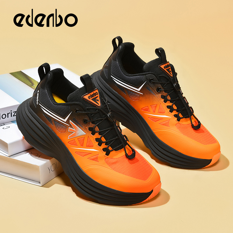 Edenbo men's shoes 2025 new four seasons breathable urban outdoor hiking shoes men's thick bottom cushioning sports shoes