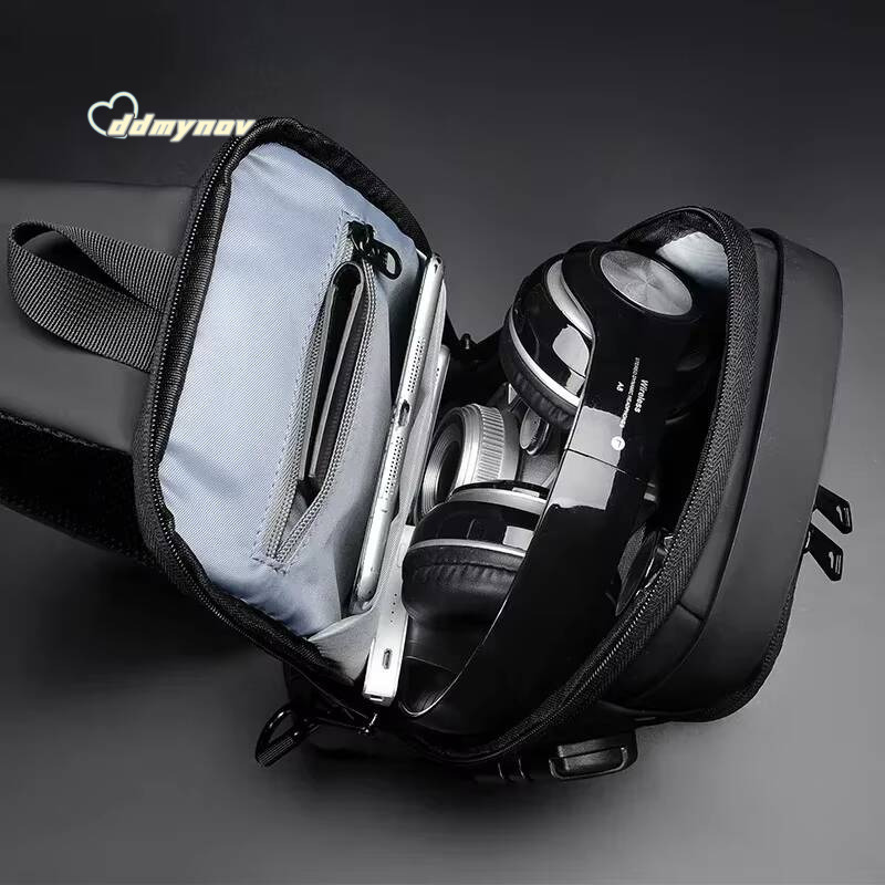 Men Anti Theft Chest Bag Shoulder USB Charging Crossbody Package School Short Trip Messengers Bags Mens Oxford Sling Pack ddmynov
