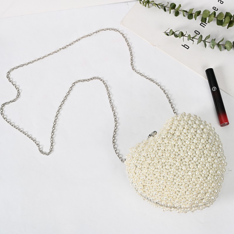 Evening Bag Versatile Heart-shaped Pearl Women's Bag Banquet Fashion Party Bag