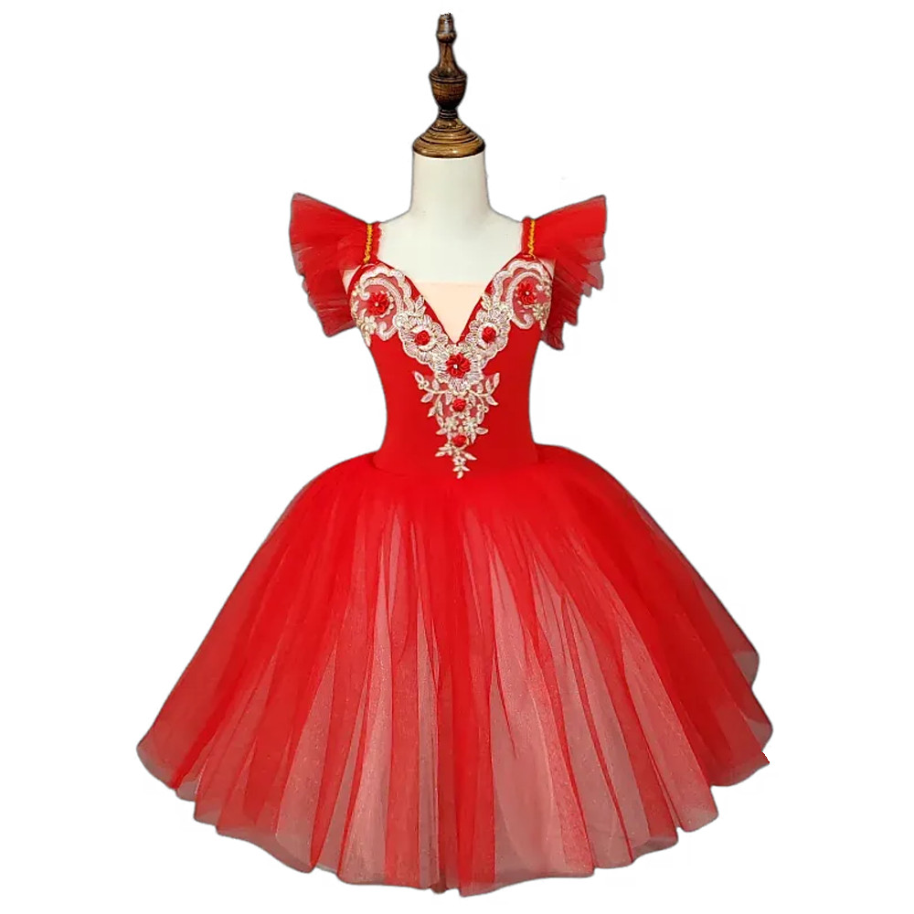 Girl ballet skirt girl dance skirt children's ballet skirt campus dance program stage group performance costume ballet dancer costume dance pract