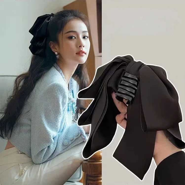 New Korean Big Size Bow Hair Clip Claw Clamp Women High Ponytail Barrettes Headwear Girls Women Hair Accessories Z250707