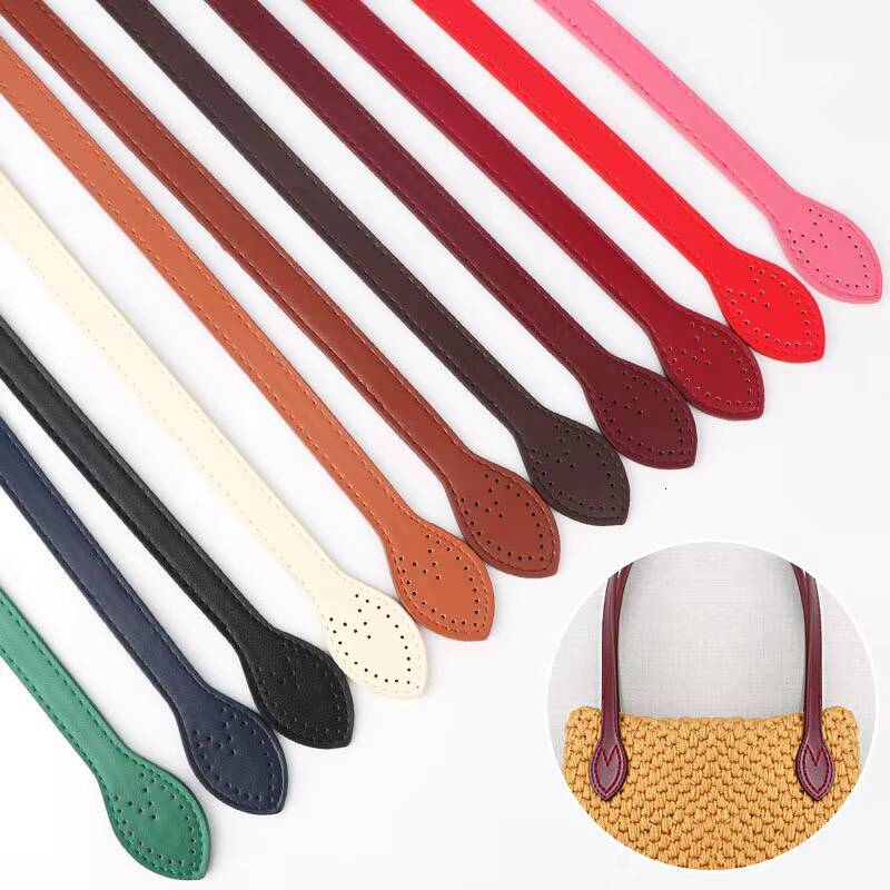 2Pcs 60cm PU Leather Handle Shoulder Strap Replacement Handbag Belt Straps For DIY Women Handmade Bag Accessories ddmynov