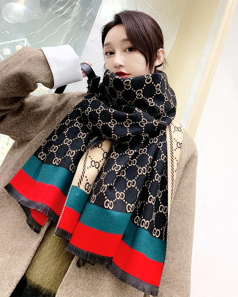 Designer Free shipping Popular scarf winter cashmere blend large shawl warm letter cashmere scarf cold and comfortable neck