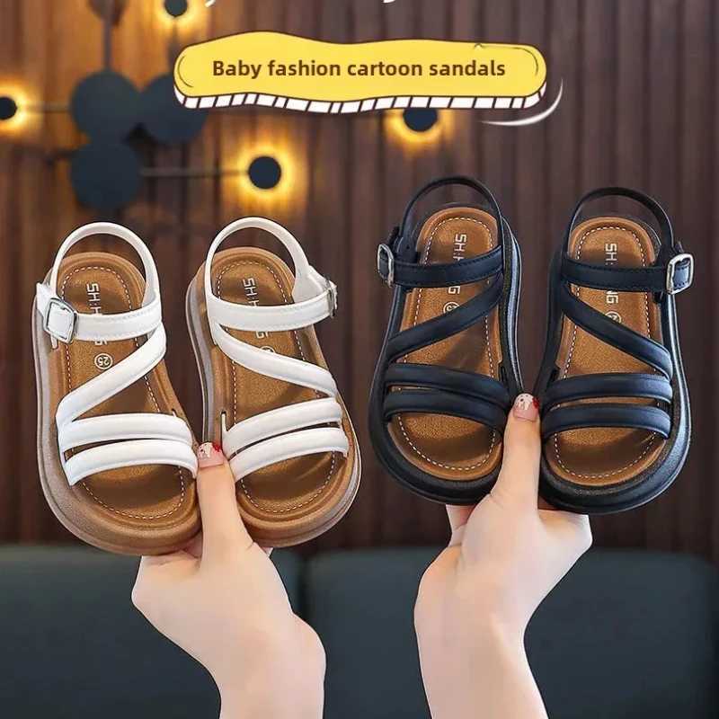 Elegant Summer New Style Korean Version Princess Childrens Sandals Elegant Open Toe Stylish Versatile Cute Student Sandals z250708S1FA