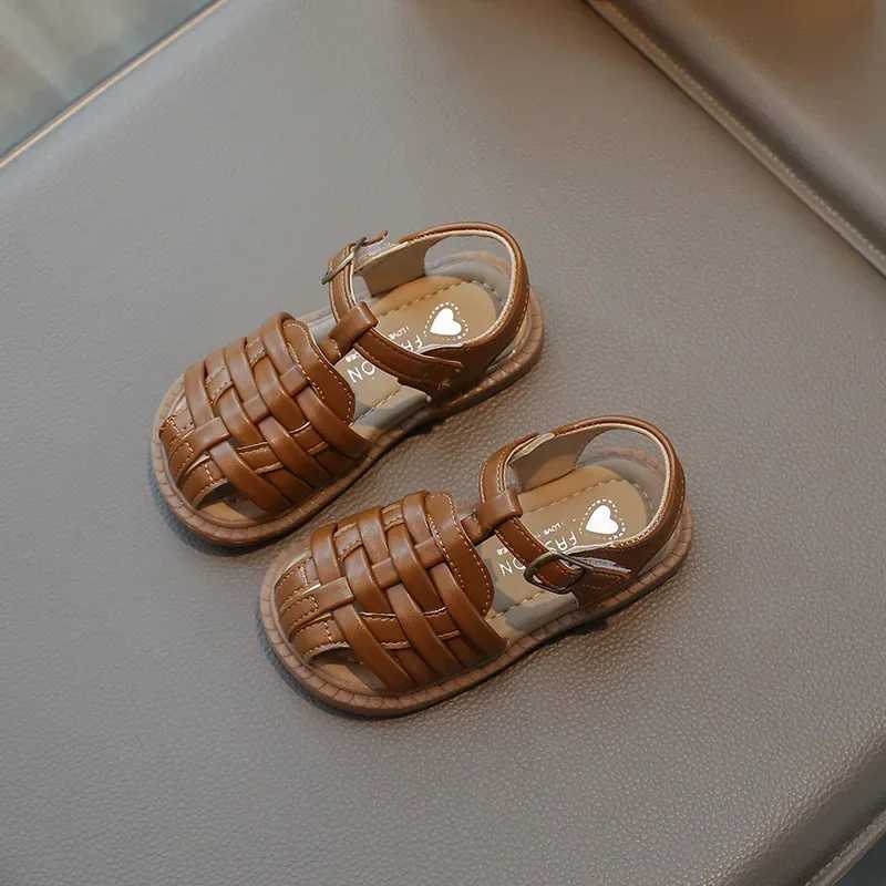 2025 Kids Sandals Summer Sandals for Boys Fashion Children Cut-Outs Beach Shoes Braided Style Casual Walking Flat Sandals R250707