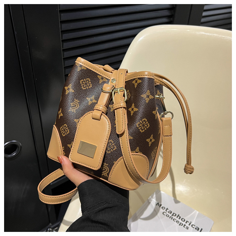 2025 New Elegant Printed Women's Bag Trendy Fashion Luxury Single Shoulder Bag with Texture Leisure Crossbody Bucket Bag Hot Sale