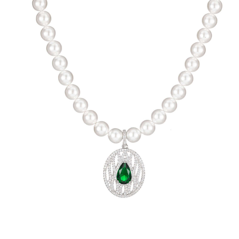 Tiktok Live Australian Pearl Metal Artificial Gemstone Mixed Necklace For Women Eca