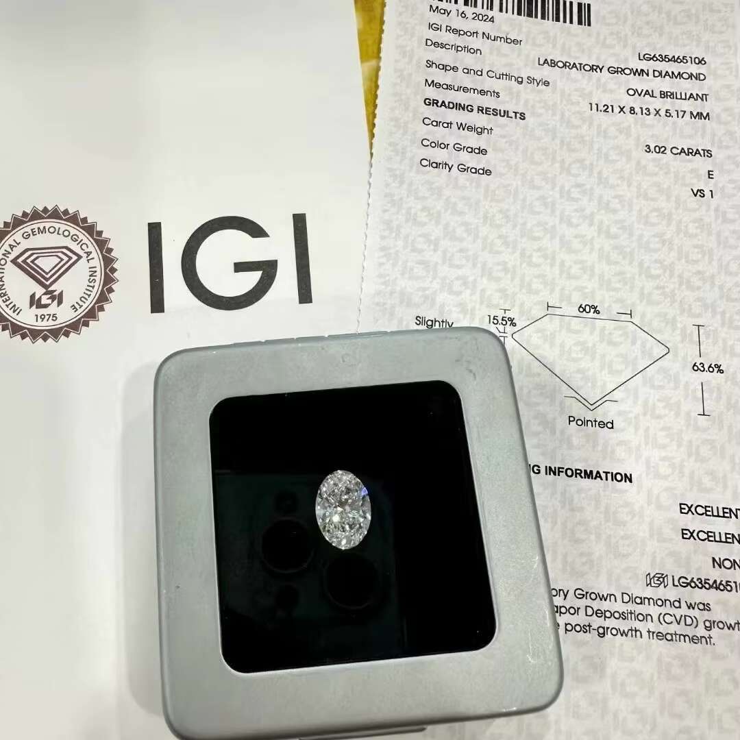 Double Jewelry D Olor VS1 Emerald Cut Lab Grown Diamond 1ct 2ct 3ct 4ct with IGI Certificate Certified Diamond Wholesale