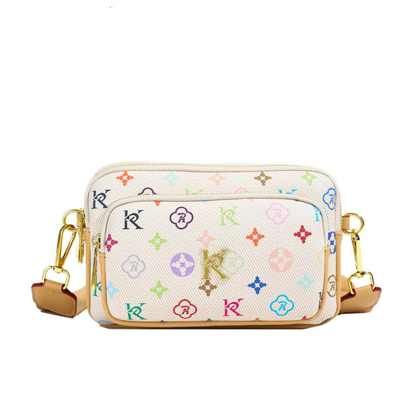 Designer High-End Feel 2025 New Printed Small Square Versatile Ribbon Shoulder Crossbody Light Luxury Women's Bag