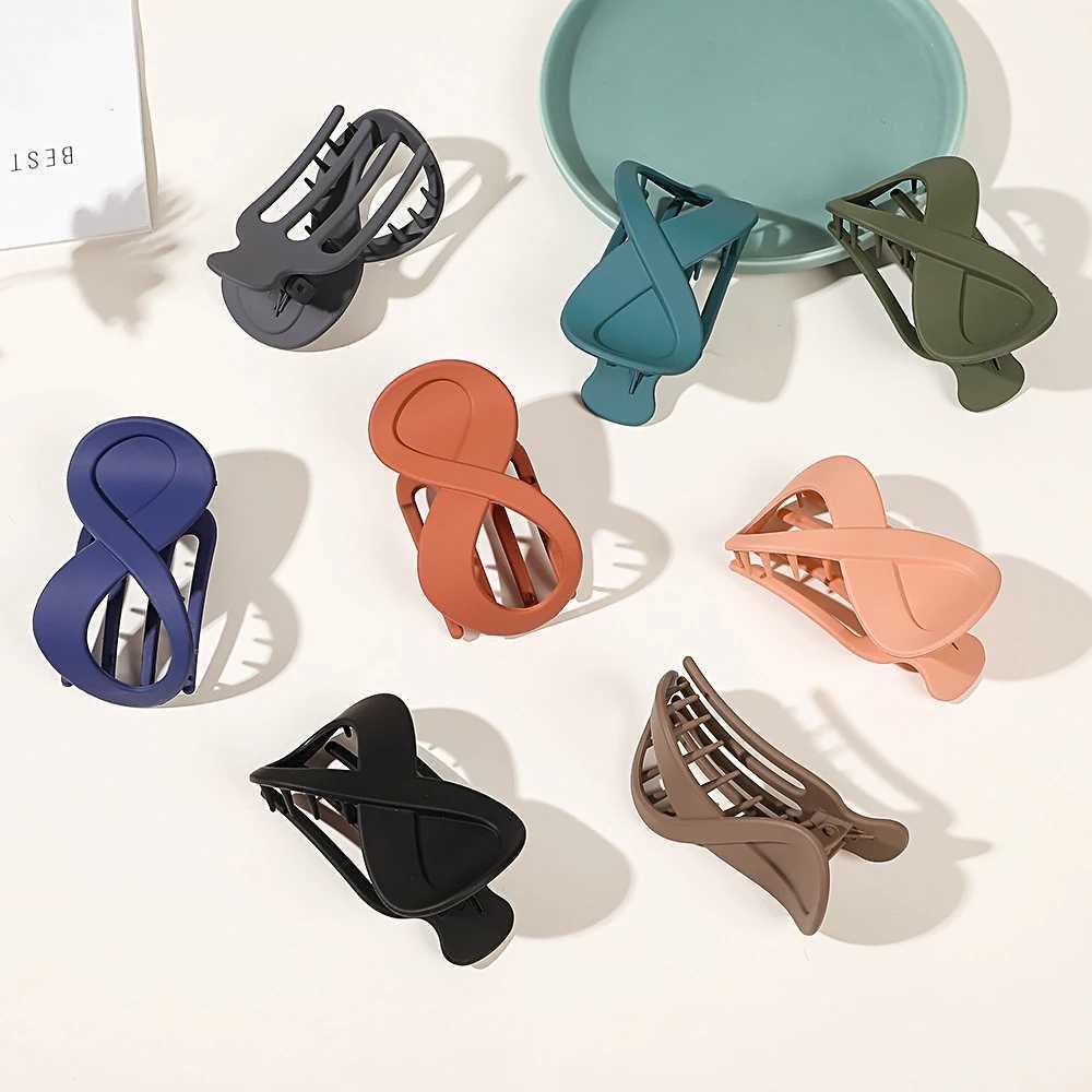 Trend PC Hair Clip Simple 8-shaped Infinity Styling Holder Shark Hair Claw Clip Hair Accessories For Women 2022 New Wholesale Z250707