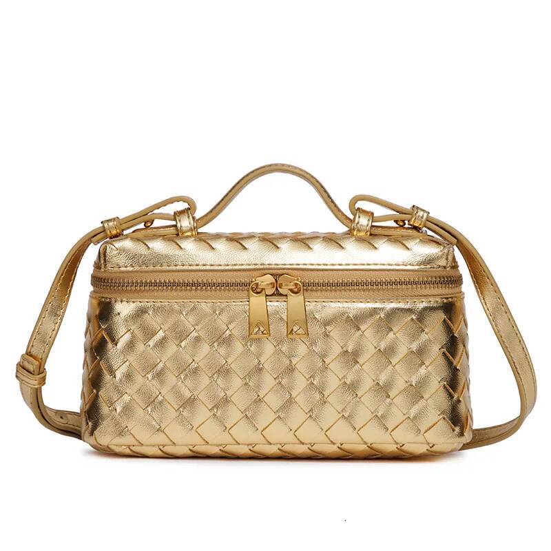 fashion boxed handbag quilted chain dia pattern messenger high quality PU material ladies small bag high-quality