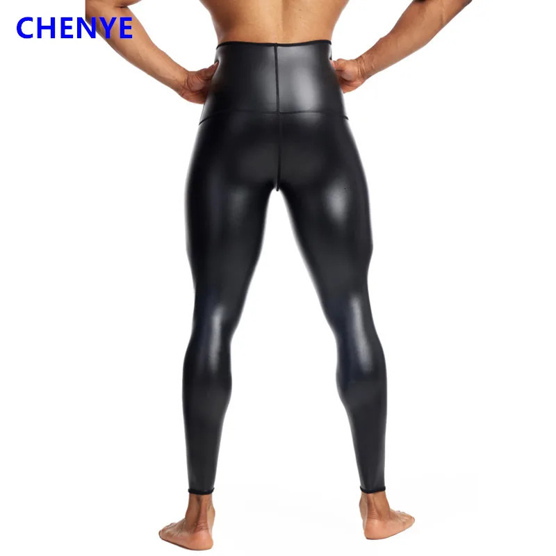 CHENYE Fitness Jogging Workout Pants Men Casual Paty Running Man Highwaisted Stretch Leather GYM Sport Trousers 250704