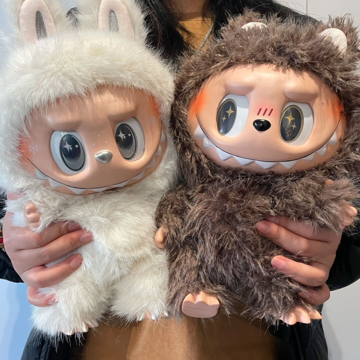 58cm Popmart Big Labubu Doll Zimomo Keychains Pendant Angel Leader Archangel Plush Stuffed Soft Toy Action Figure Rubber Decorations blind Box 38cm