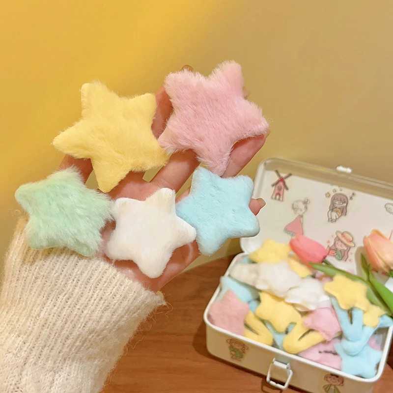 1/12pcs Plush Star Y2K Star Mini Star Hairpin Sweet Child Handmade Cute BB Hairpins Hair Accessories for Women and Girls Y250707