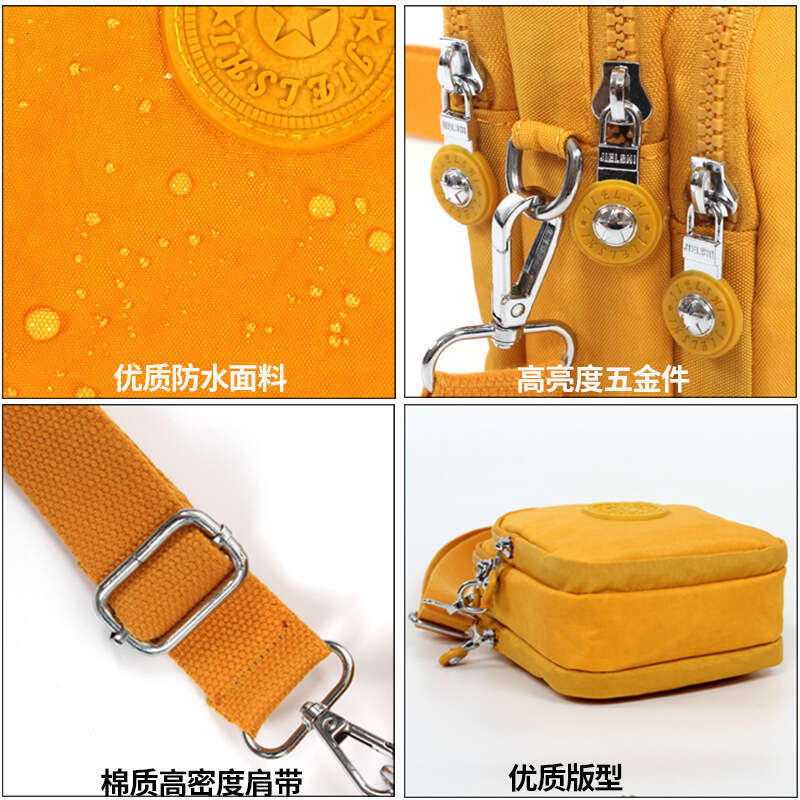 2024 New Three-Layer Phone Bag for Women, Crossbody Mini Bag, Versatile Summer Oxford Canvas Walking Coin Purse