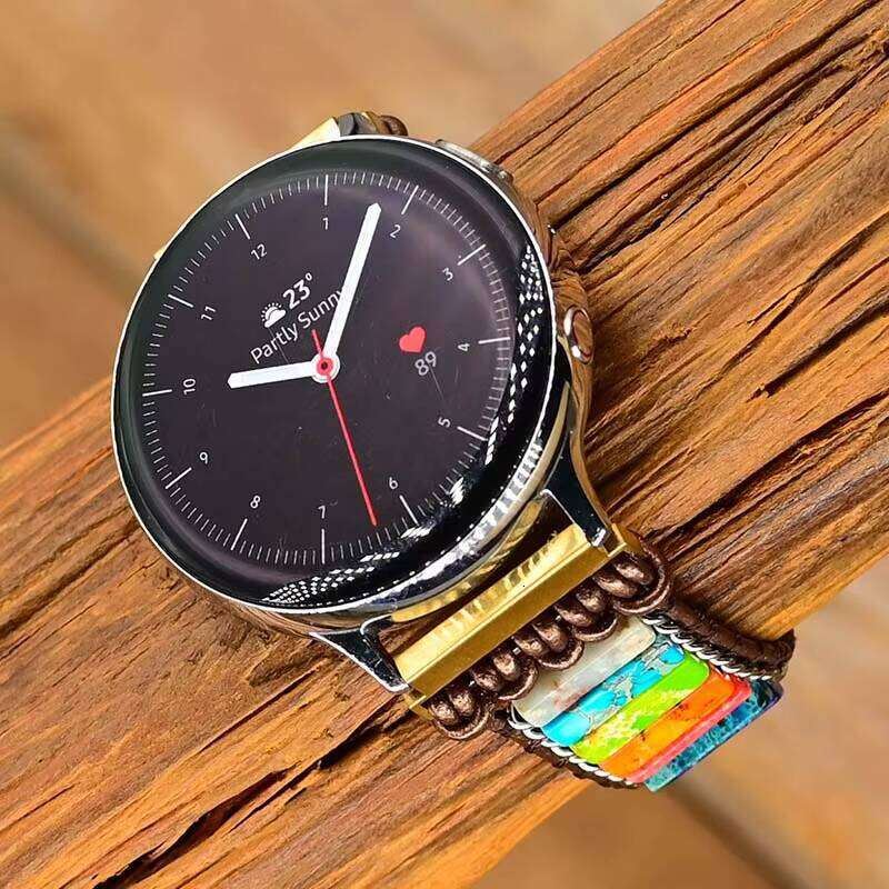 Handmade Bohemian Jasper Strap 20mm 22mm Samsung Galaxy Watch 3 4