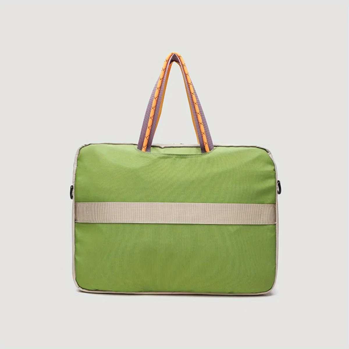 Womens niche color blocked cartoon pattern computer bag portable one shoulder handbag university style daily commuting bag