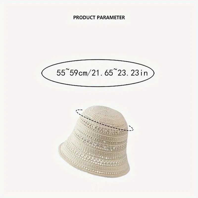 Summer Hollow Fisherman Hat Womens Breathable Hat Thin Sun Hat Hollow Bucket Hat Fashion Basin Hat Bucket Sun Hat Y250707