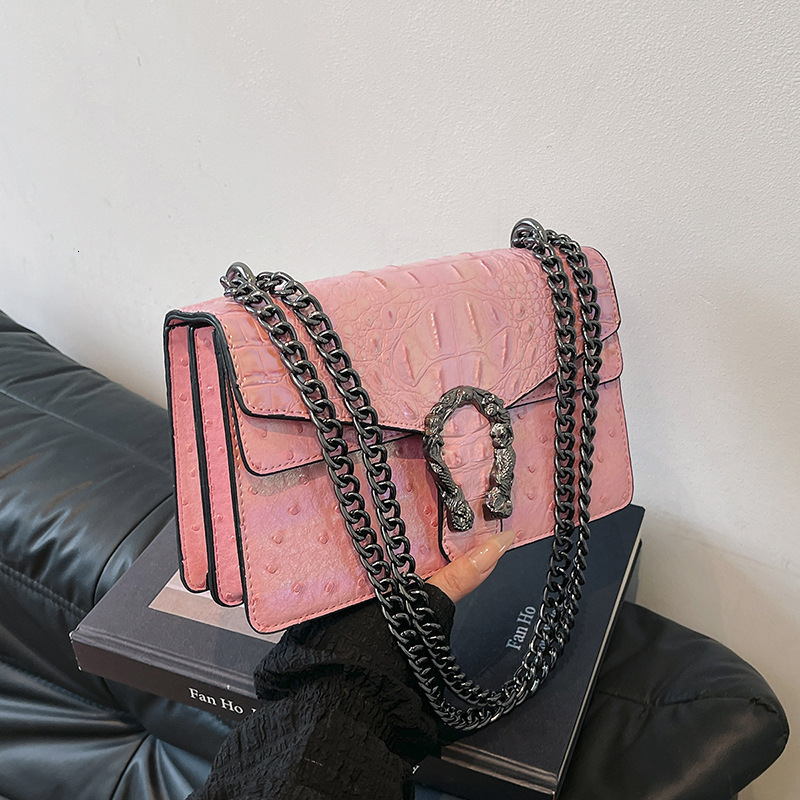 Designer High-End Crocodile Pattern for Women 2025 New Dionysian Fashion Chain Shoulder Versatile Crossbody Light Luxury Women's Bag