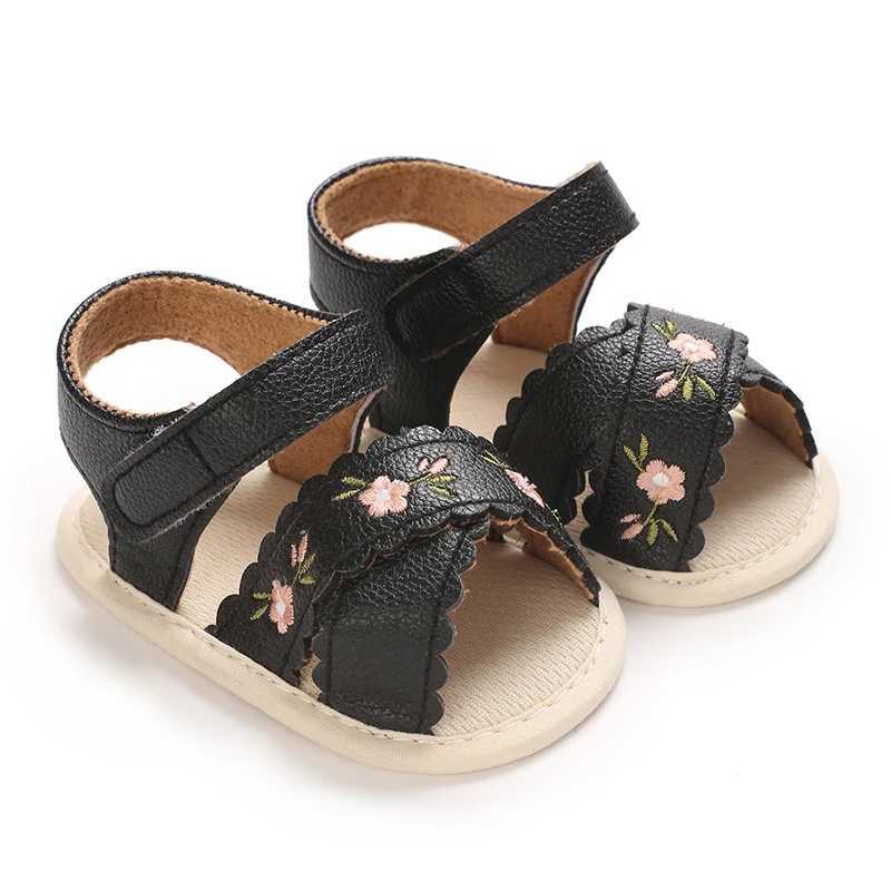 2025 Summer New Girls Sandals Childrens Princess Shoes Embroidered Shoes Girls Baby Shoes Soft Soled Anti-Slip Baby Shoes R250707