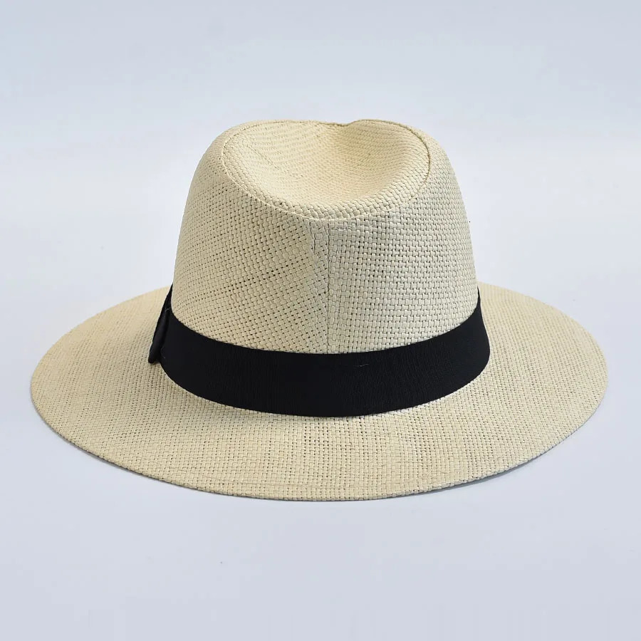 Summer Casual Straw Hats For Women Men Panama Trilby Jazz Hat Outdoor UV Protection Beach Bonnet 250707