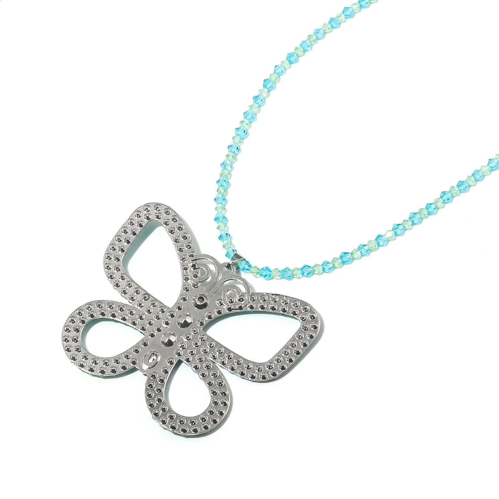 Movie 13 Going on 30 Necklaces Large Butterfly Sparkly Decoration Steel Pendant Vintage Necklace for Women Accessories Gift 250707
