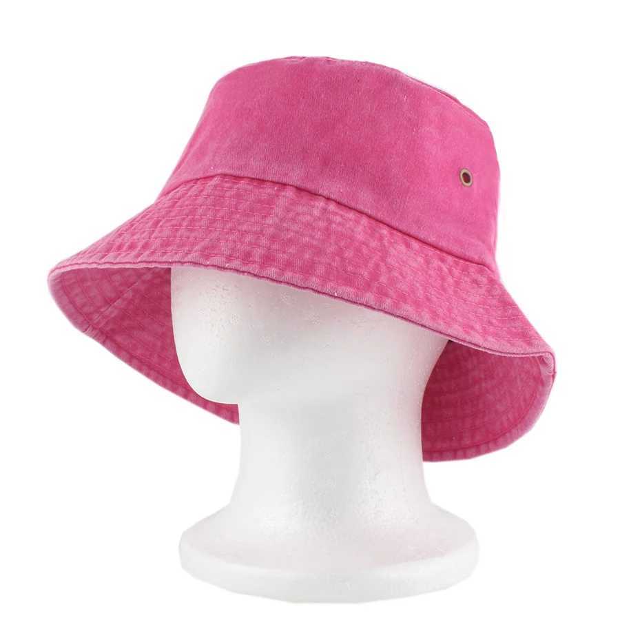 Parent-Child Summer Bucket Hat Kids Vintage Washed Denim UV Protection Sun Hats Panama Girls Boys Outdoor Cotton Caps Adult Y250707