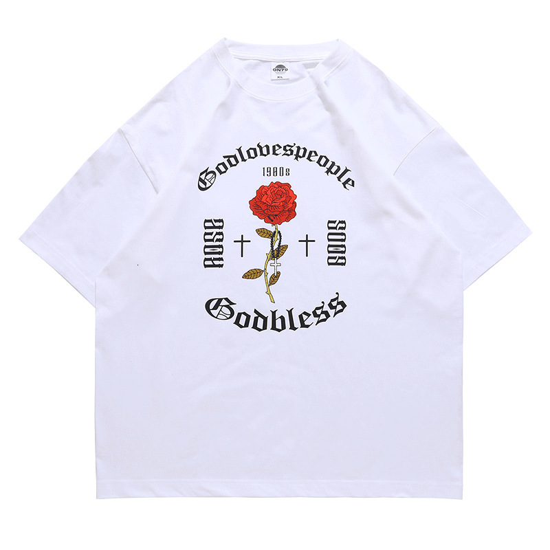 2025 Summer New T-shirt Retro Style Gothic Printed Short Sleeve T-shirt Personalized Street Style Loose T-shirt New Designer T-shirt