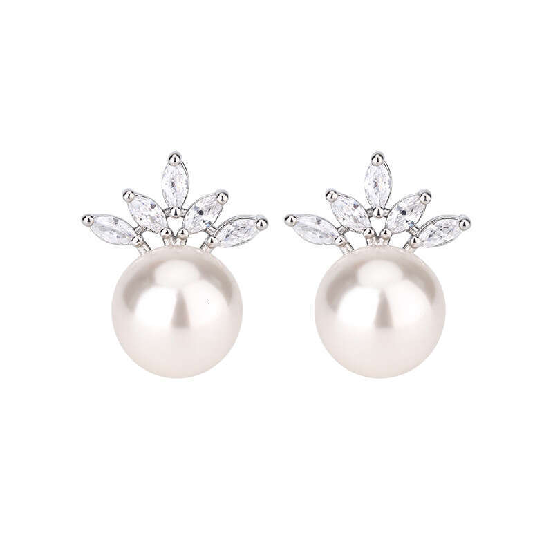 New Jewelry Set Necklace Earrings Imitation Australian White Pearl Fashion High-End Women's Aec