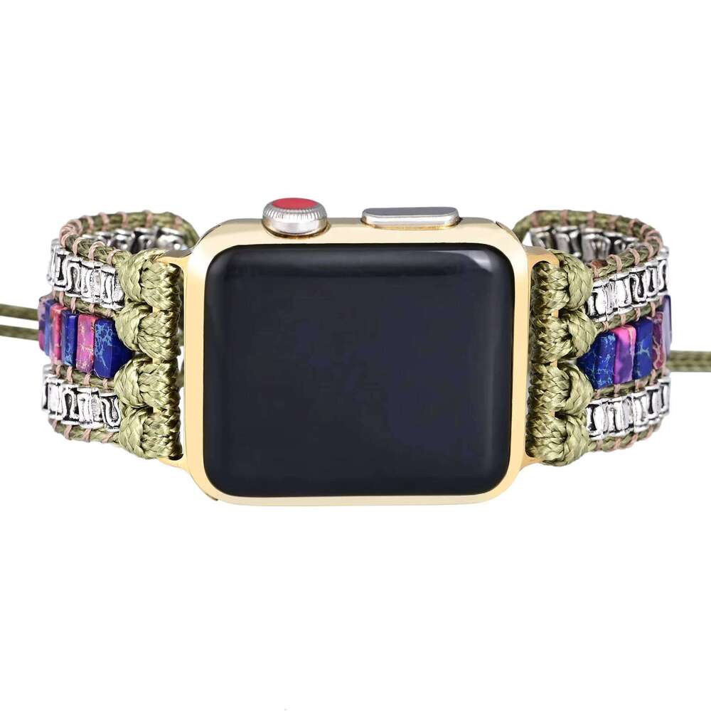 Popular Accessories Blue Purple Two-Color Stone Handmade AppleWatch