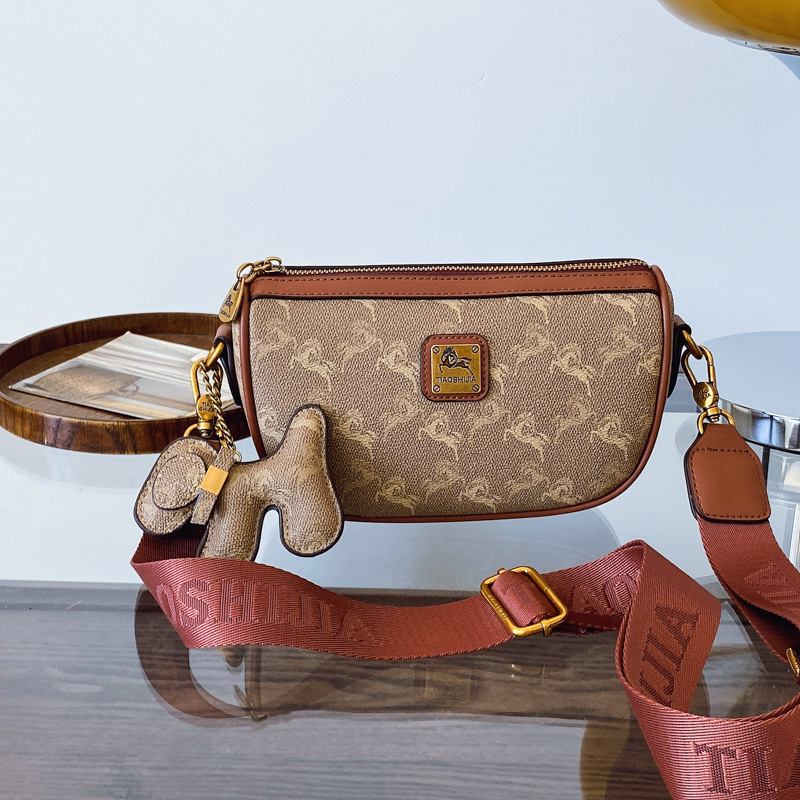 Designer 2025 New High-End Fashion Printed Dumpling Simple Shoulder Versatile Crossbody Light Luxury Women's Bag