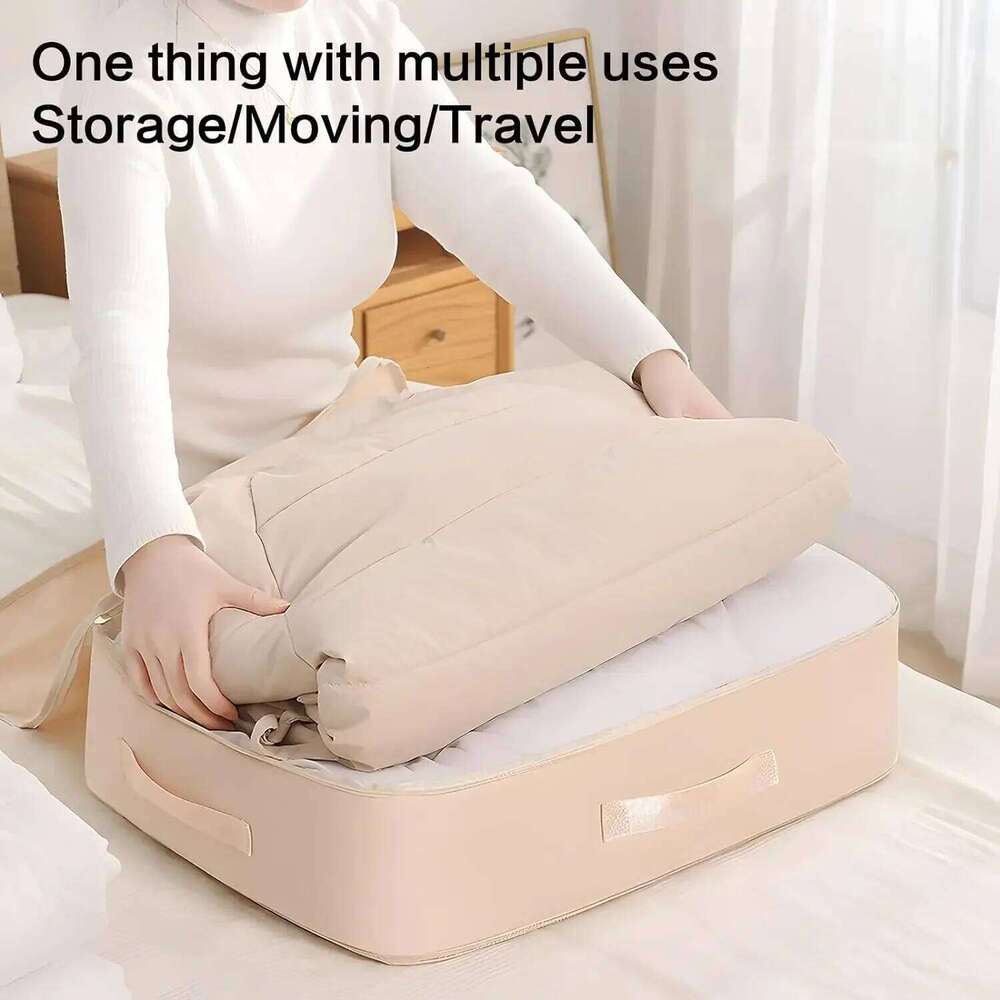 Large Quilt Clothes Closet Storage Pouch Self-Compression Ultra Space-Saving Organizer Bestseller Must-have Foldable Vacuum-seal