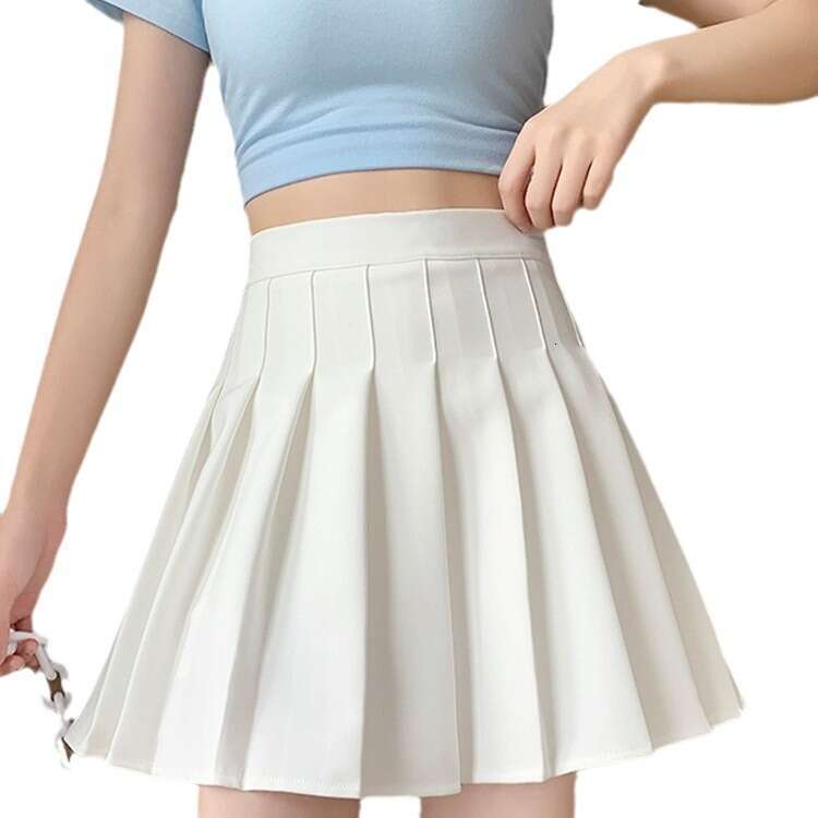 Pleated Short Autumn Winter New High Waist Slimming JK Plaid Anti-Exposure A-Line College Half Skirt Wholesale B5