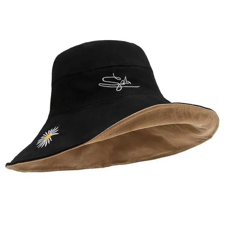 Summer 2024 New Sunshade And Sunscreen Bucket Hat Korean Version Large Brim Outdoor Fashion Neck Hat Y250707