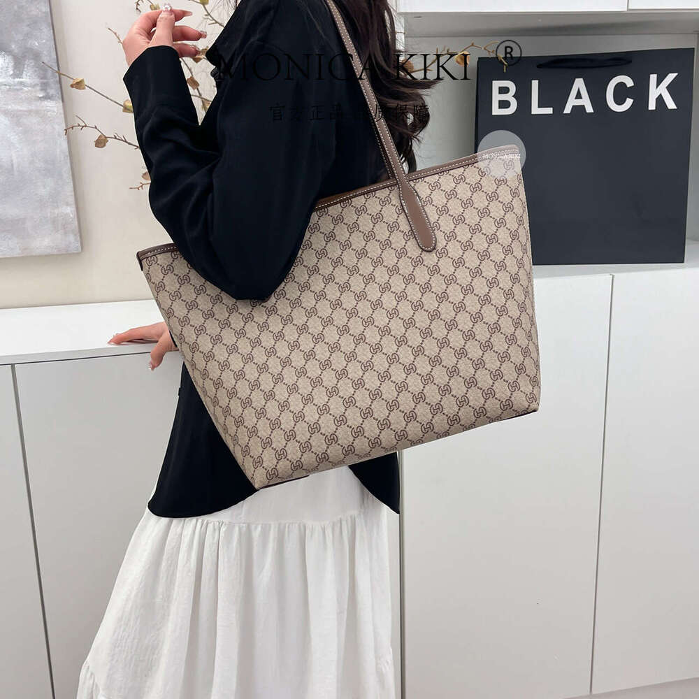 Monica Chic Luxury Large Capacity Casual Free shipping Tote Bag for Women 2025 New Soft Leather Texture