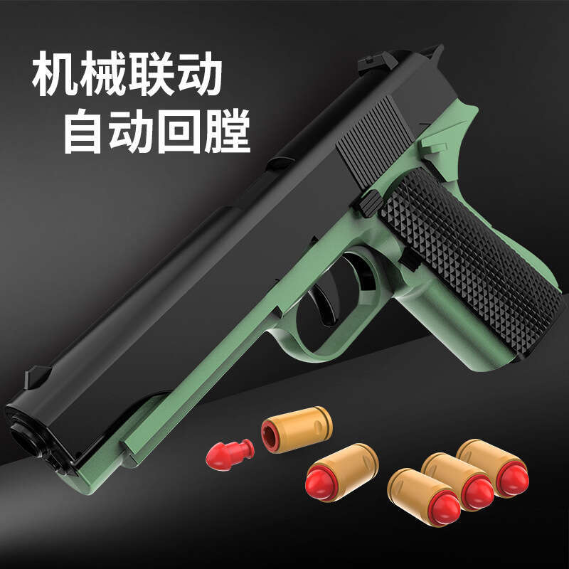 Fully Shell Ejection 1911 Colt Empty Chamber Locking Can Fire Automatic Re-ing Pistol Soft Bullet Gun Batch Method