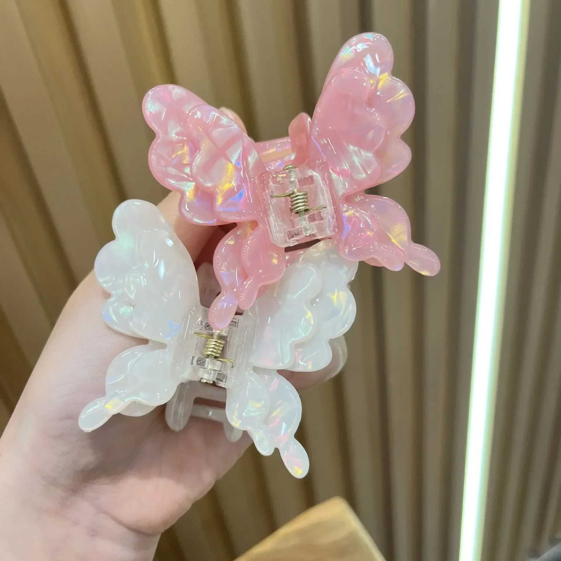 Double-Layered Butterfly Crab Barrette For Women Crab Hair Pins Accessories Anniversary Gift Ladies New Years Day Crab Clip Y250707