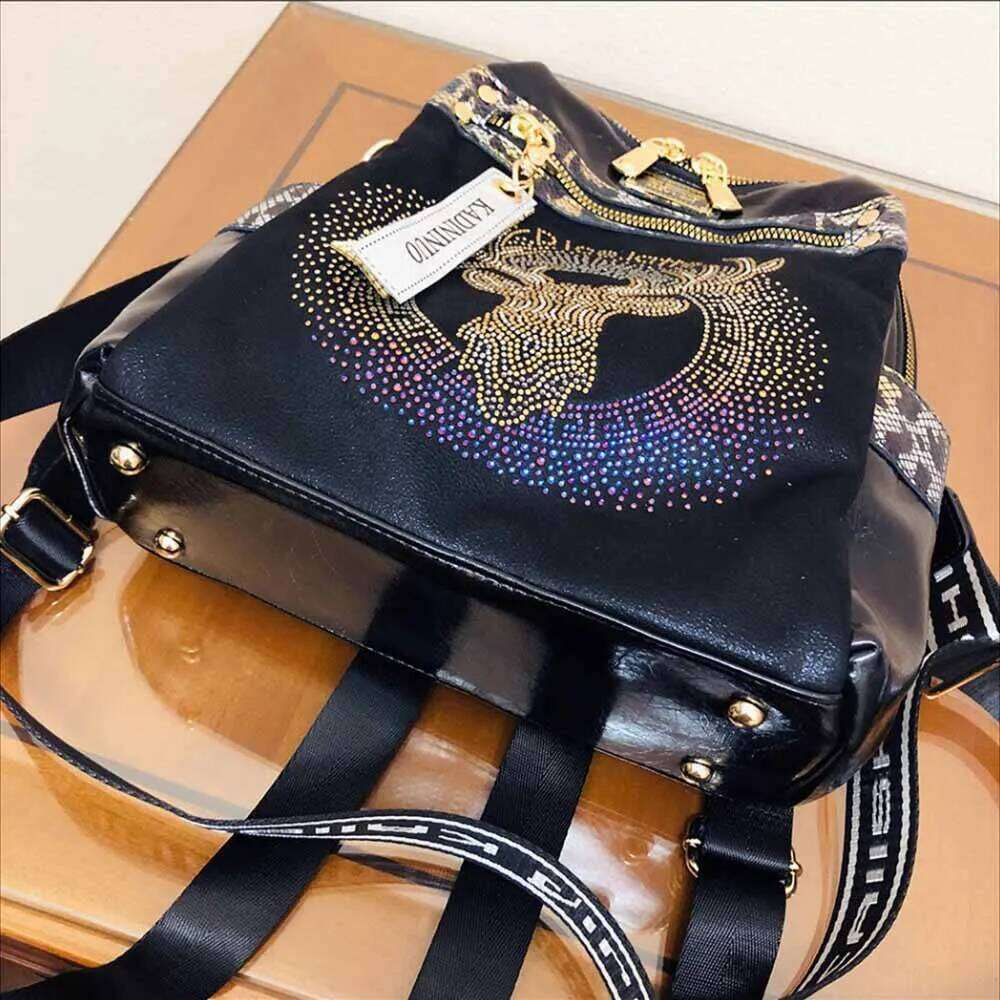 OLOEY 2022 New Women Fashion Large Capacity School Female Brand Travel Backpack Multifunctional Black Shoulder Bag