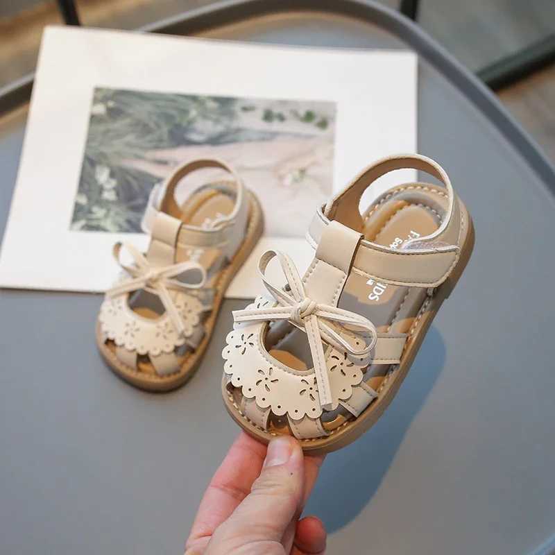 Summer Baby Girls Sandals Cut-Out Lace Princess Shoes Children Sandals Anti-Slip Soft Sole Toddler Kids Beach Shoes Size 21-30 R250707