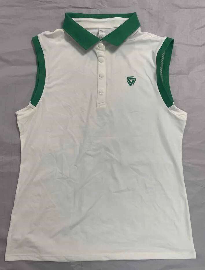 Women Sleeveless Golf Tennis Yoga Gym Tank Tops Quick Dry Fiess Outdoor Top Contrast Sportswear Running Jogging Sport T shirt